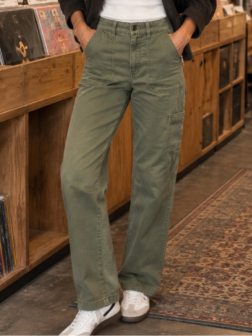 Madewell Olive Green Utility Cargo Pants Size 27 MH8288